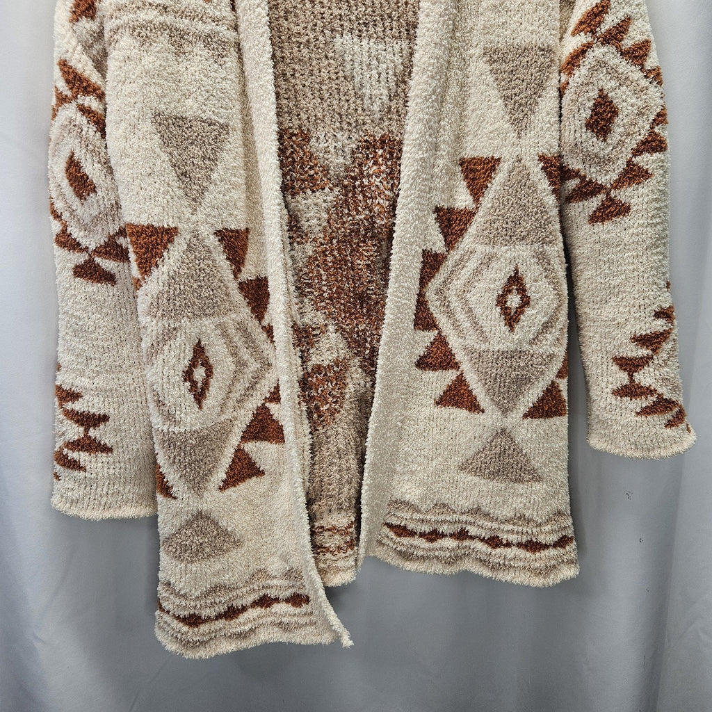 Aztec Tribal Southwest Knit Cardigan Sweater Duster Top Western Yellowstone Lrg