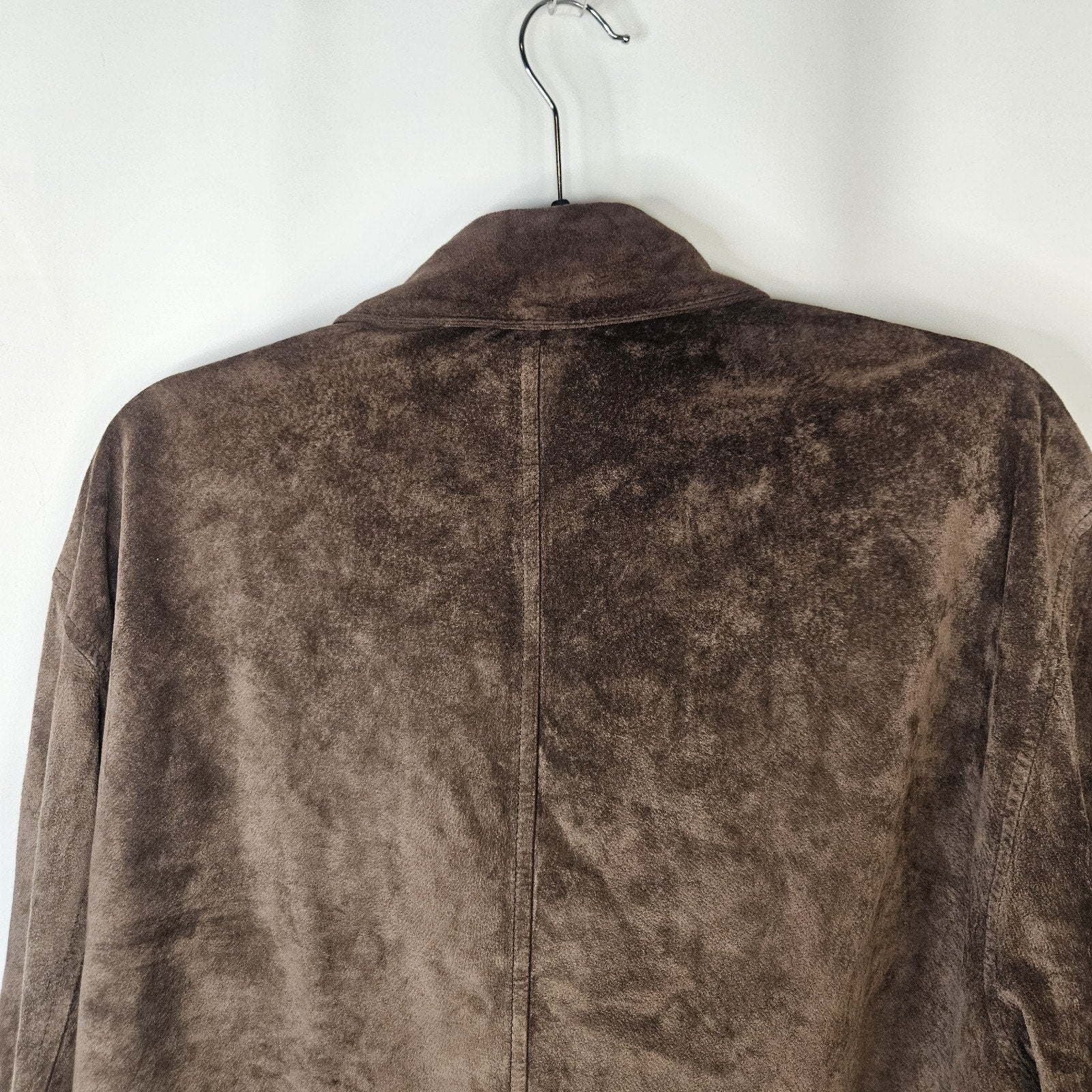 Y2K Vintage Newport Harbor Men's Classic Brown Suede Jacket Medium