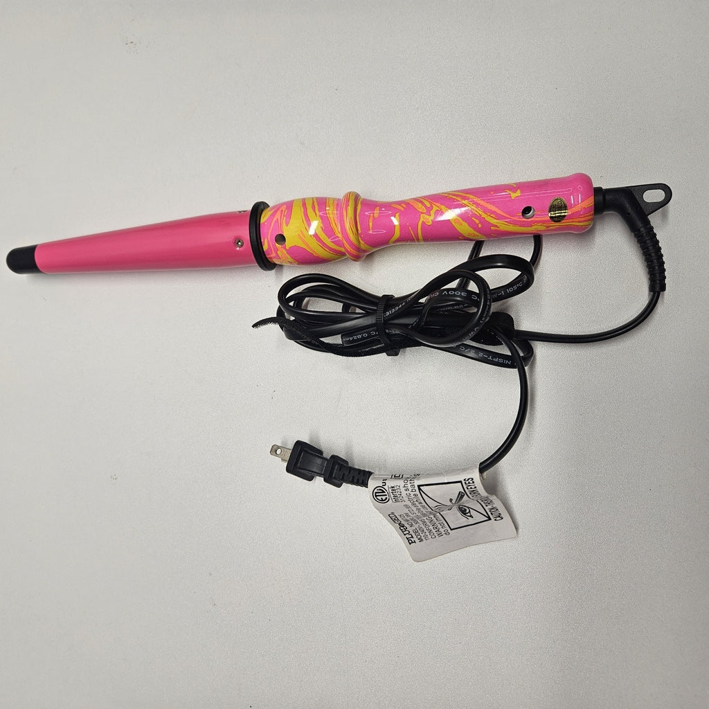 Plugged In GED Curling Iron Wand Hot Pink ~ Tested Glam Curlingiron