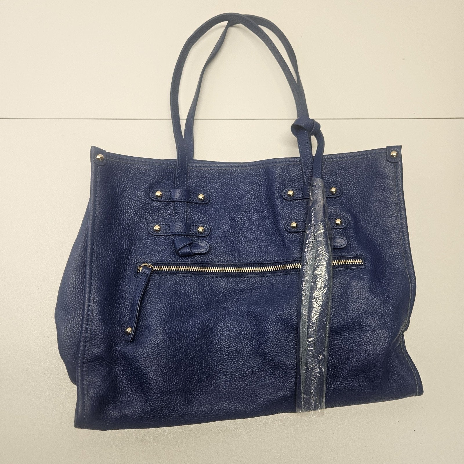 NWOT Laggo Siena Leather Tote Cobalt Blue Royal Blue Work Oversized Purse Bag