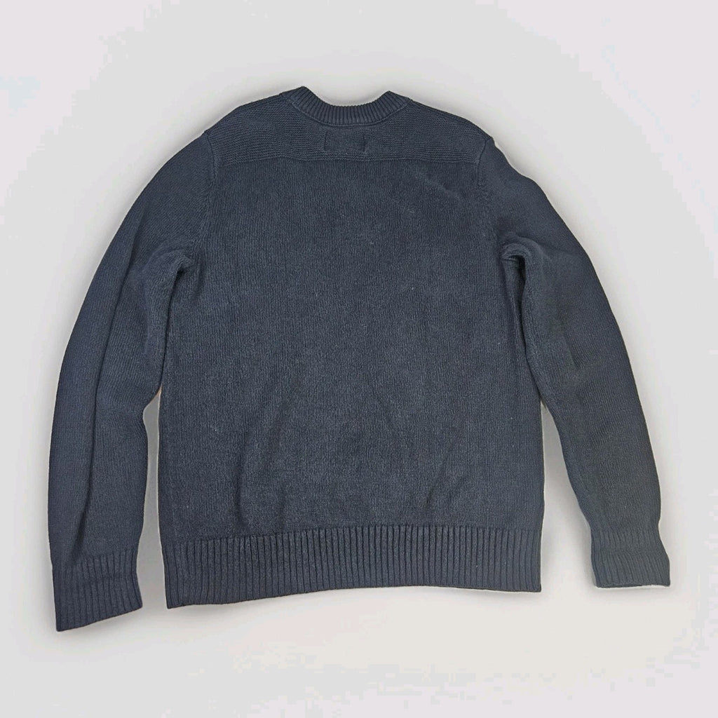 Eddie Bauer Cotton Pullover Long Sleeve Knit Sweater size LT Blue Fisherman