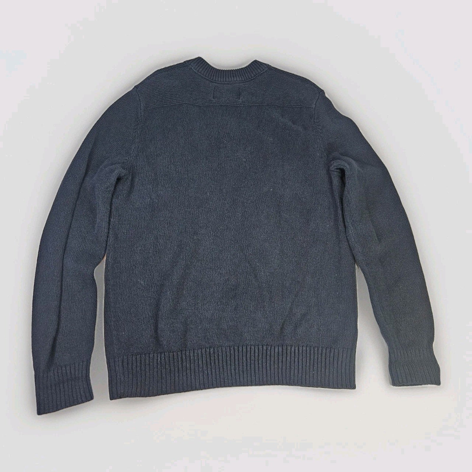 Eddie Bauer Cotton Pullover Long Sleeve Knit Sweater size LT Blue Fisherman