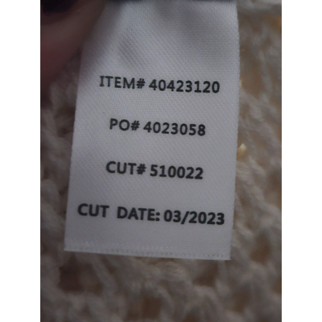 Torrid Sz 1/2 Long Line Open Knit Short Sleeve Duster White Short Sleeves Casual