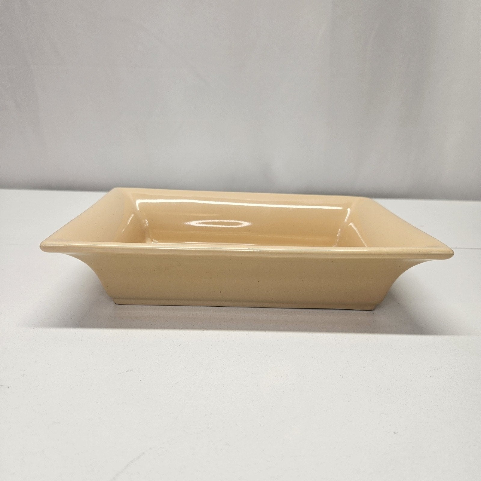 Vtg Abingdon Mid-Century Low Planter Dish Bowl Rectangle Shape 10x14" Retro