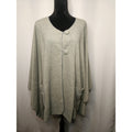 Stan Herman Women's Super Soft Poncho Light Green Sweater One Size Fits All