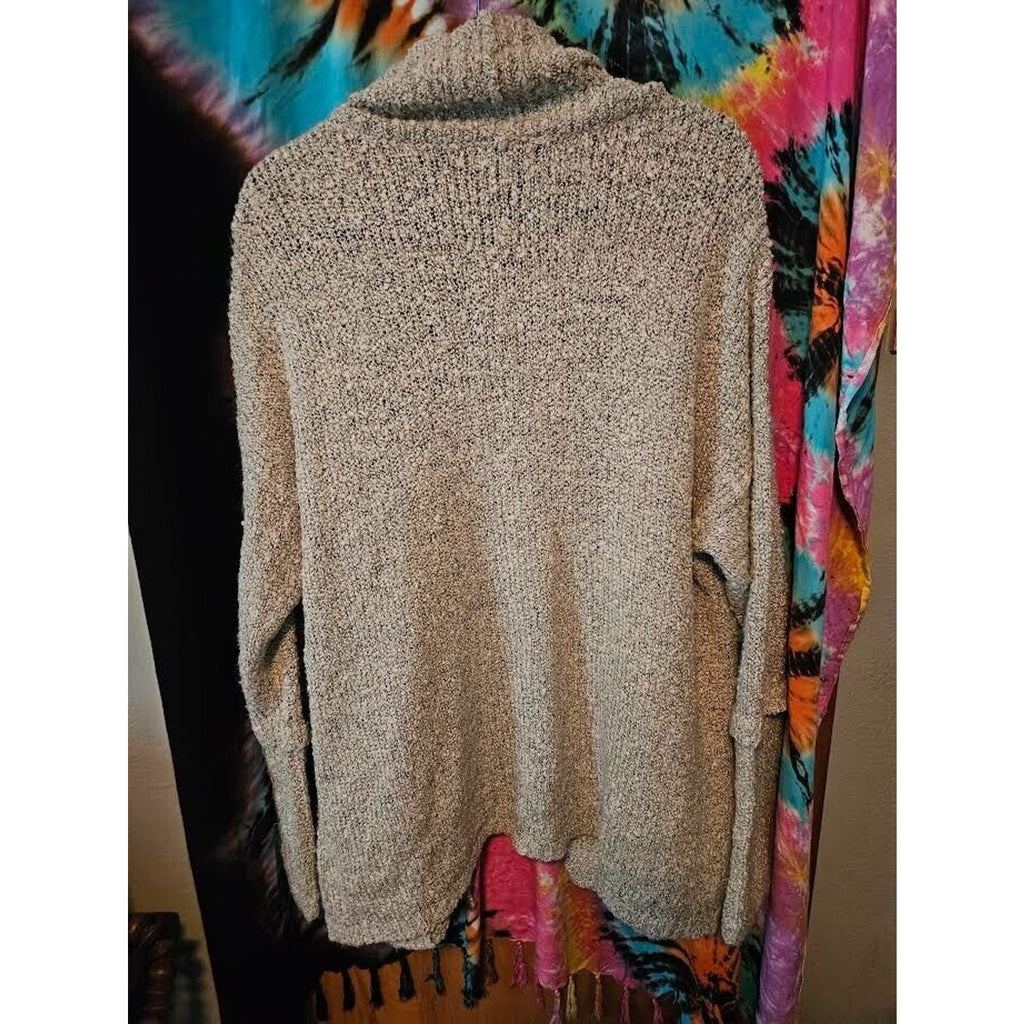 Calvin Klein Jeans Cardigan Sweater Womens XL Grey Wool Blend Pockets