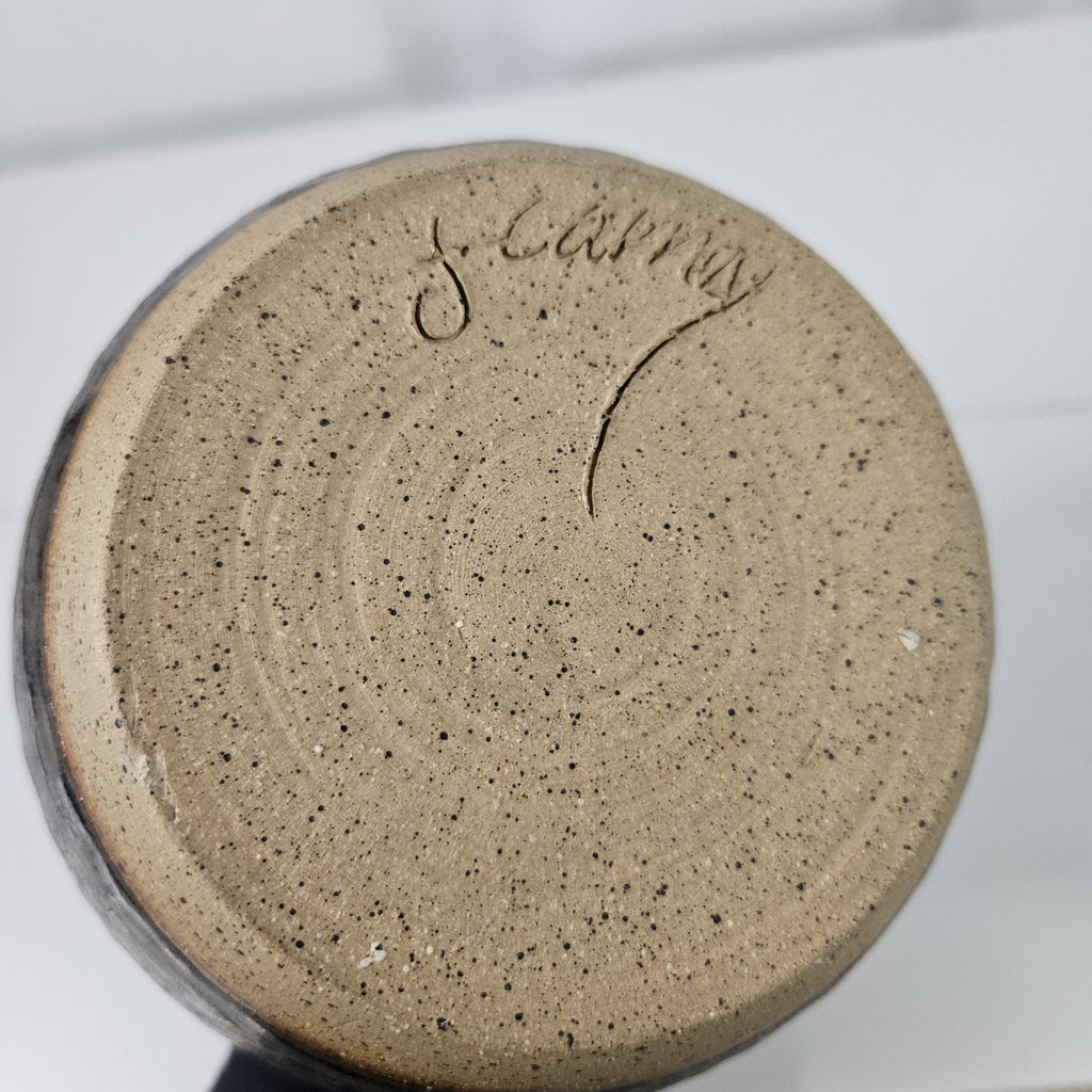 Handcrafted Saltglazed Stoneware Storage Jar Pottery Art Artist Signed Original