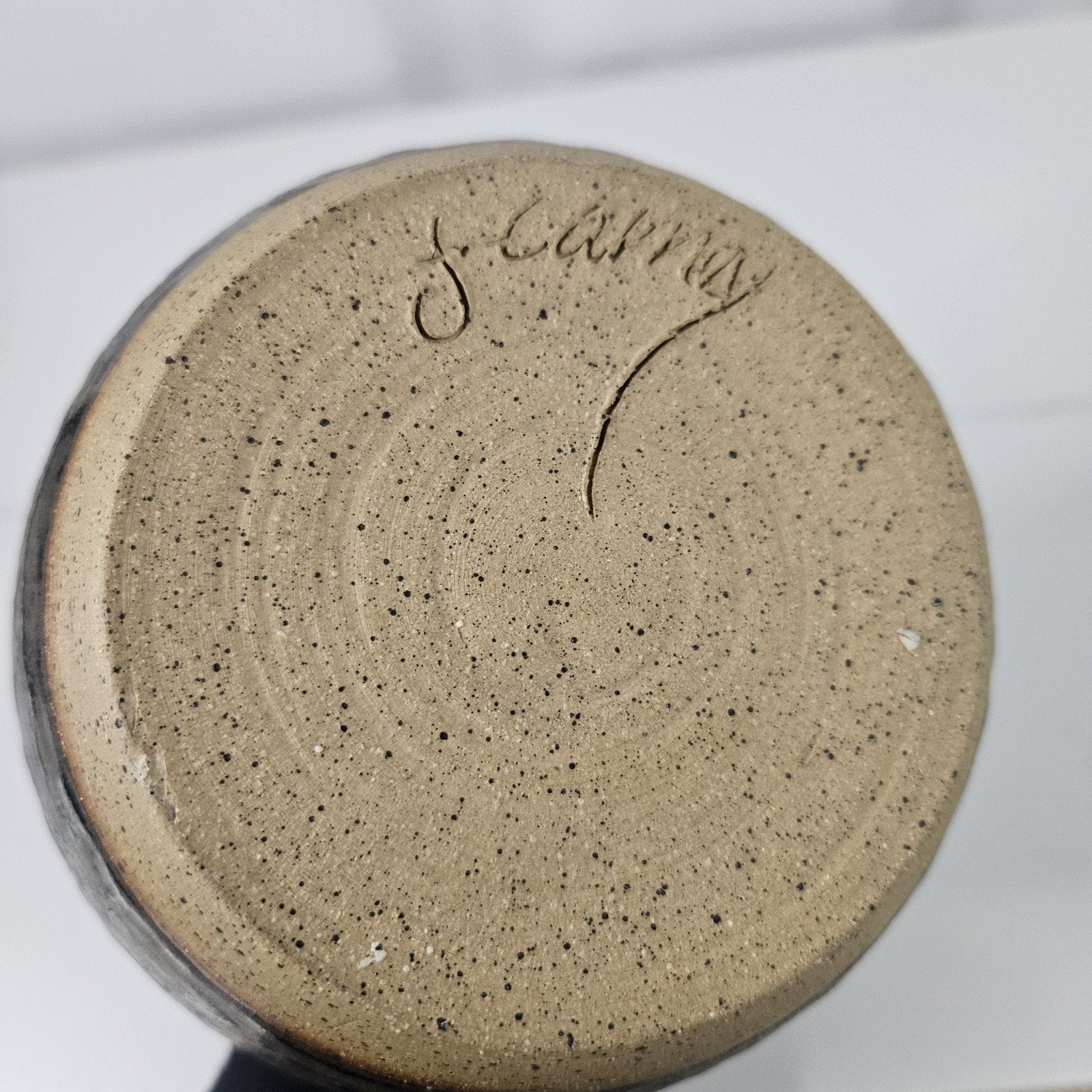 Handcrafted Saltglazed Stoneware Storage Jar Pottery Art Artist Signed Original