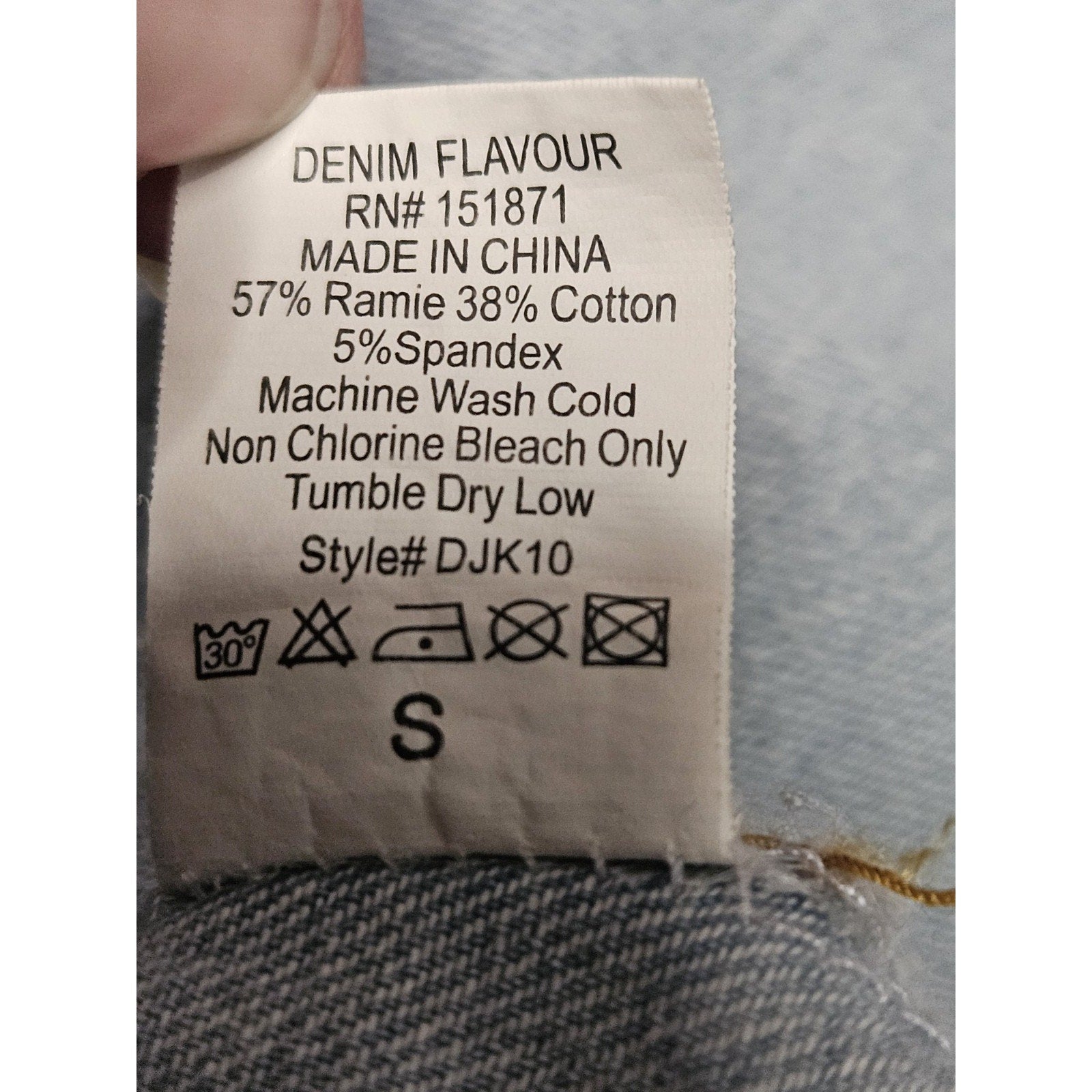 Denim Flavour Collection Womens Distressed Denim Shirt Small Oversized Long