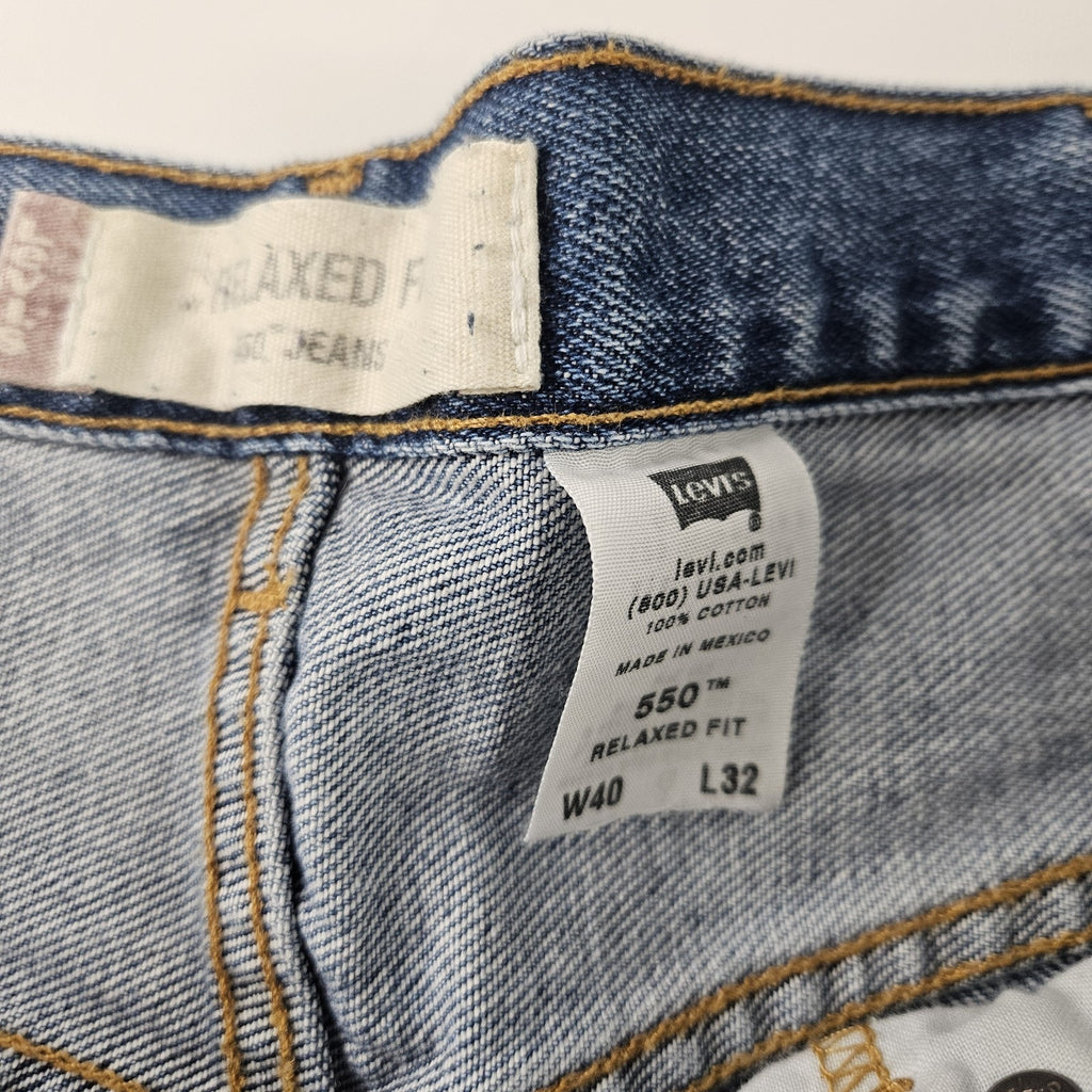 Vintage Levis 550 Jeans Mens 40x32 Relaxed Fit Denim Tapered Leg Y2K 2000s