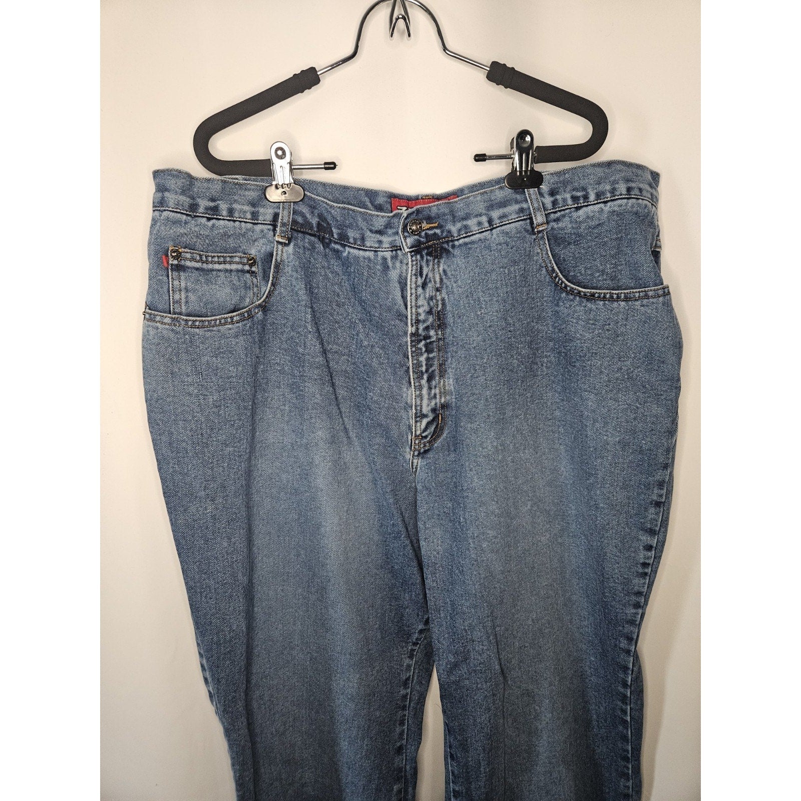 Vintage Zana Di Jeans Size 26 Ultra High-Rise Straight Wide Leg Grunge Mom Y2K