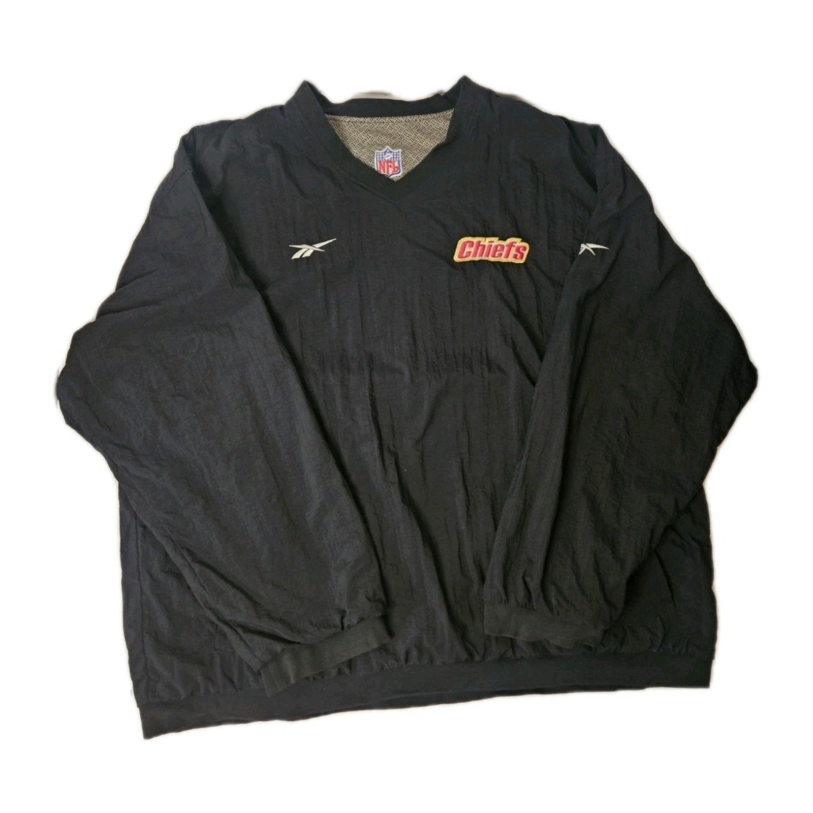 Vintage Reebok Pro-Line KANSAS CITY CHIEFS Embroidered Reversible Jacket 2XL XXL