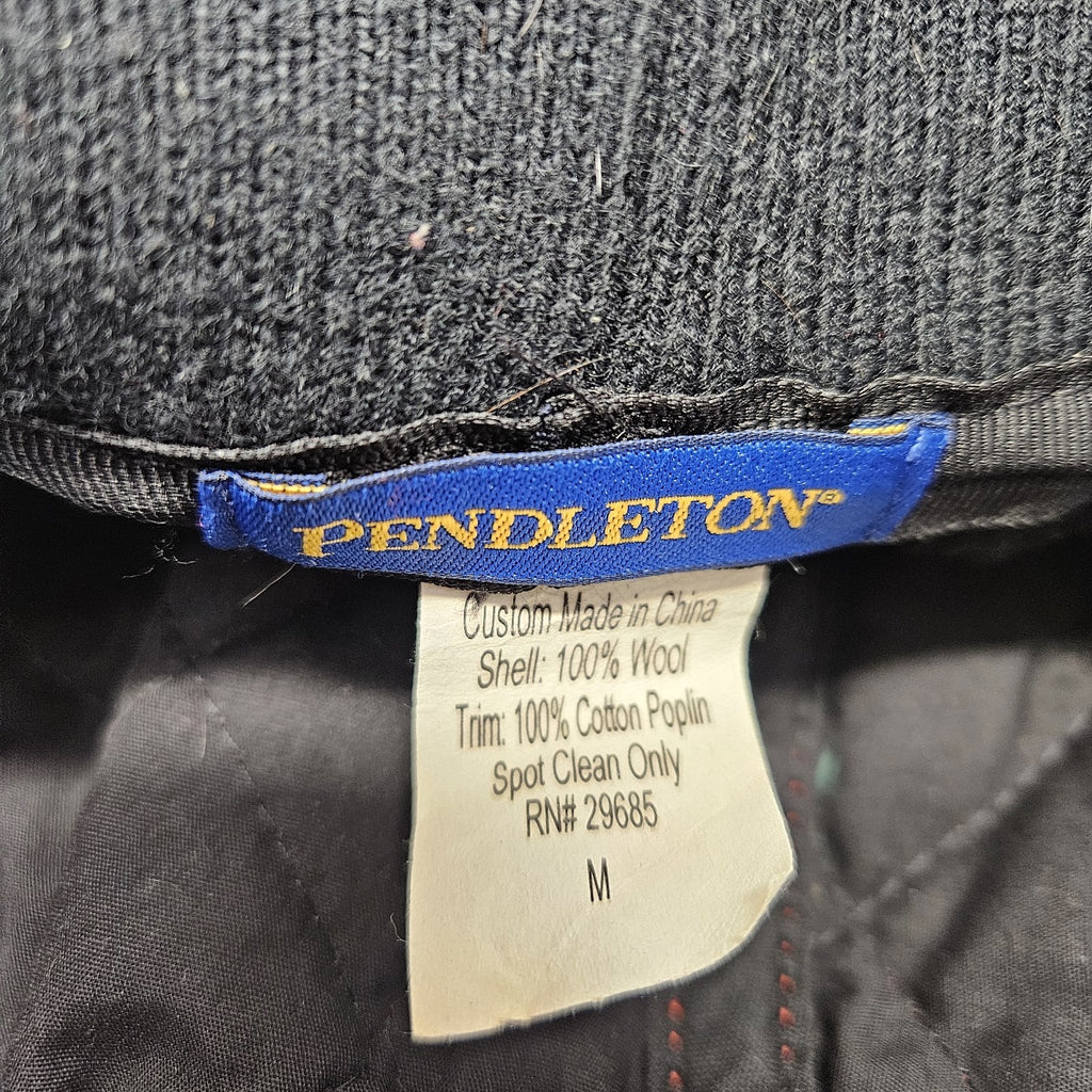 Vintage Pendleton brim hat, multicolor red navy flannel size medium retro unisex