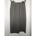 Vintage Woolrich Blend Midi Skirt Size 12 Gray Wool Zipper Lined Slit EUC