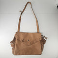 Unbranded Western Brown Leather Fringed Crossbody Bag Envelope Purse Cowgirl