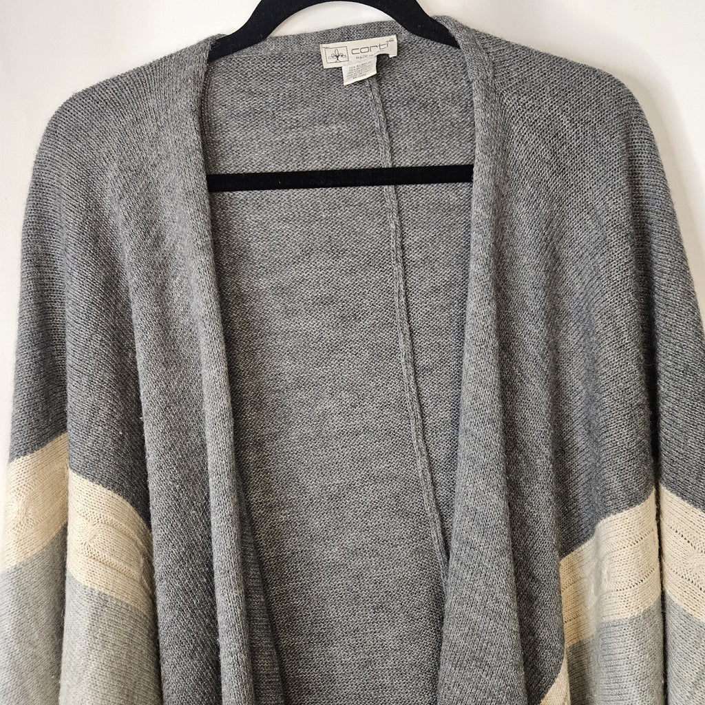 Corti Made in Italy Wool Blend Cardigan Shrug One Size Classic Cozy