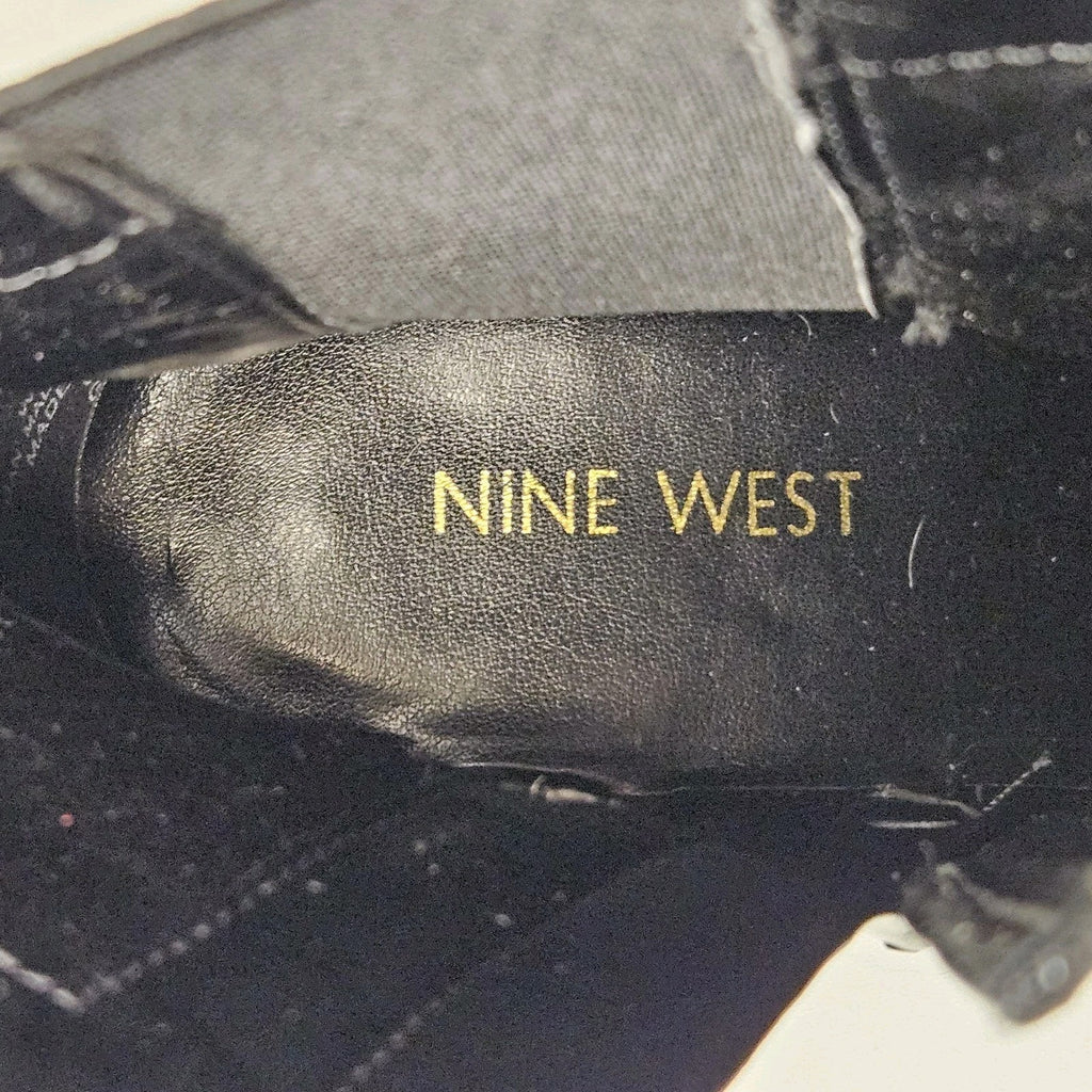 Nine West Women's Doleas Ankle Boot Size 8 M Faux Leather Block Heel Boots