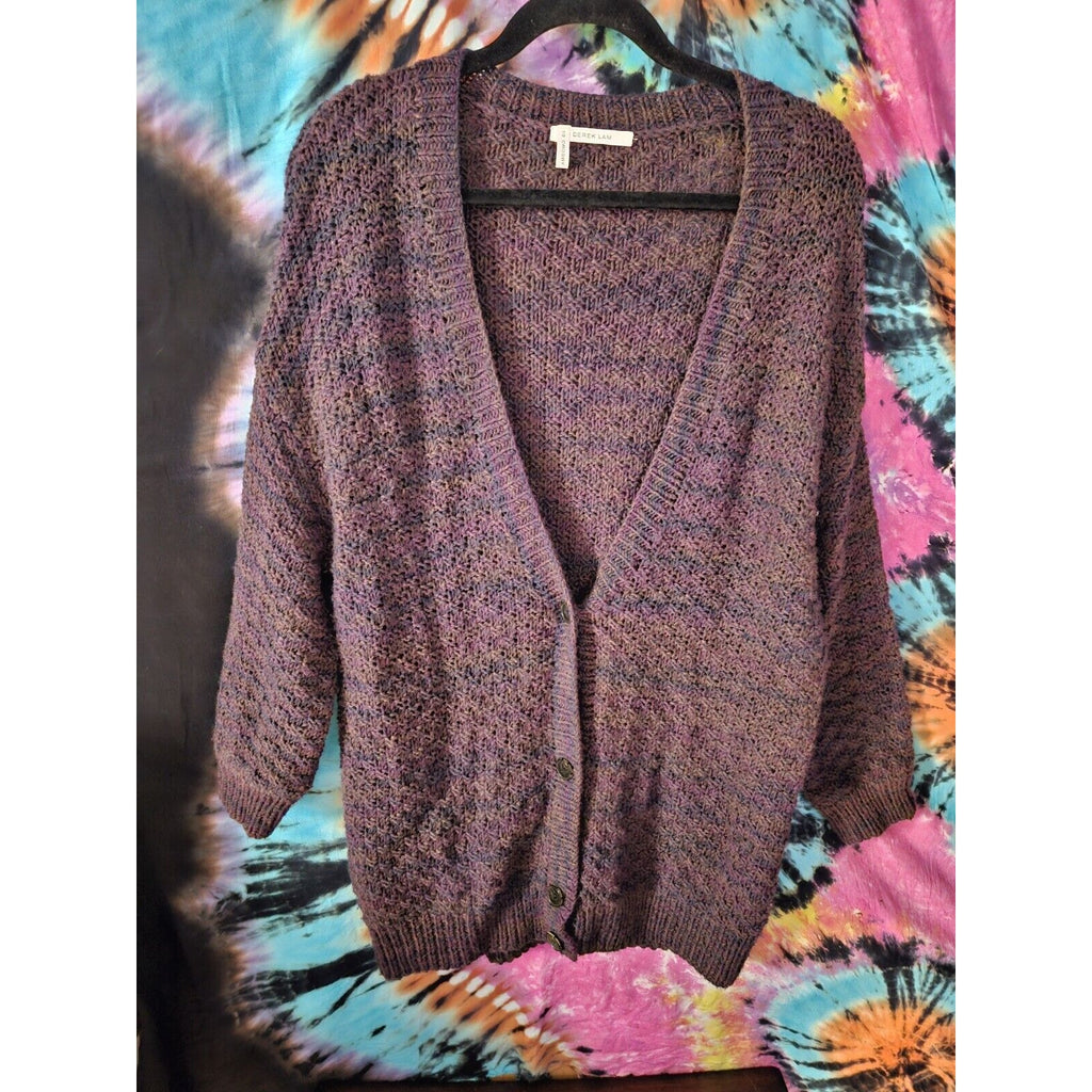 Derek Lam 10 Crosby Sweater Womens Sz Small Deep V Neck Wool Blend Cardigan