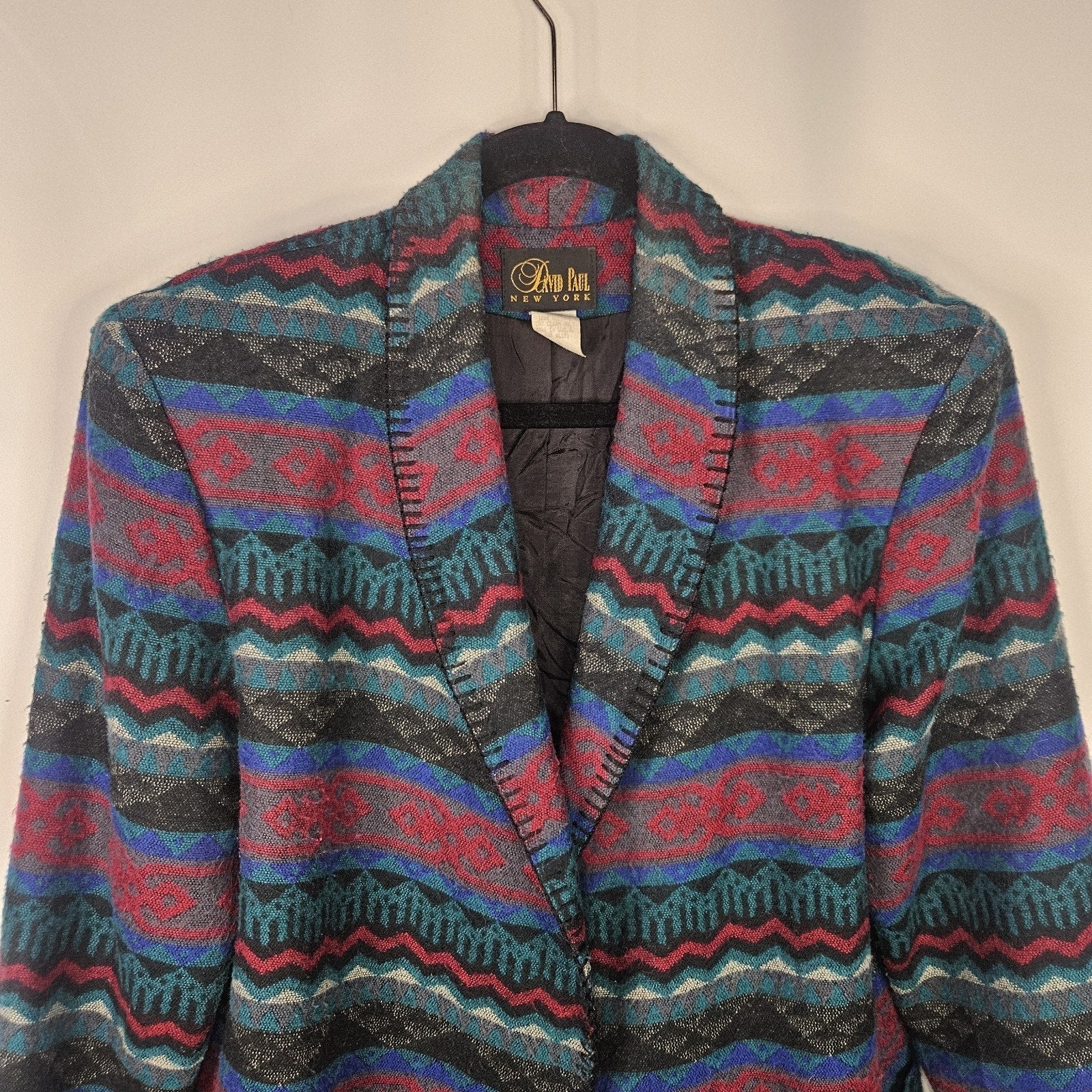 VTG David Paul New York Navajo Aztec Southwest Blazer Jacket USA Made Medium