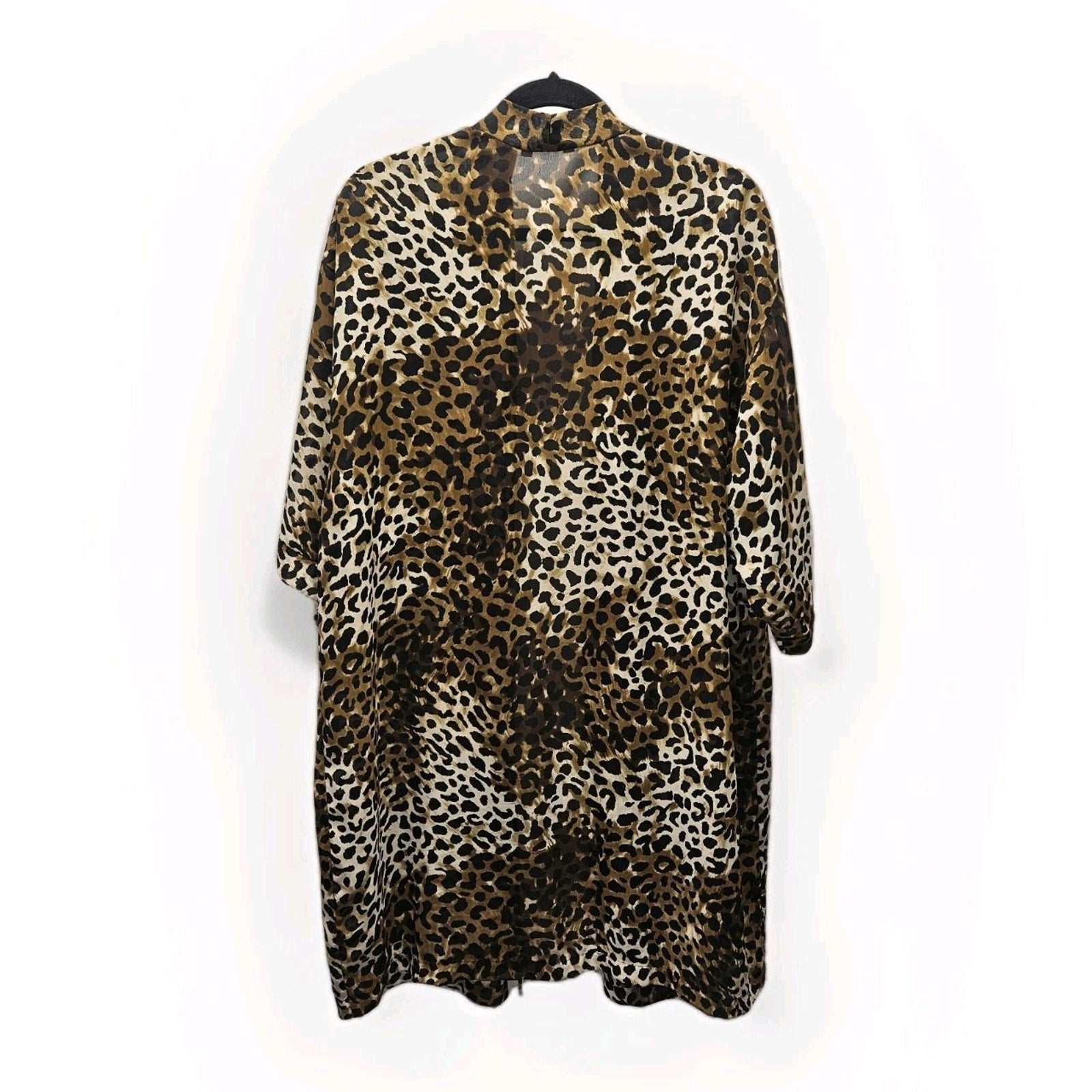 Vtg Y2K Secret Treasures Women's Sleepwear Kimono Robe Animal Print Size Large