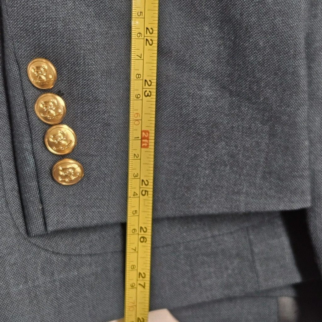 Vintage 70s Union Made Palm Beach Green Men's Blazer Sport Coat Gold Buttons