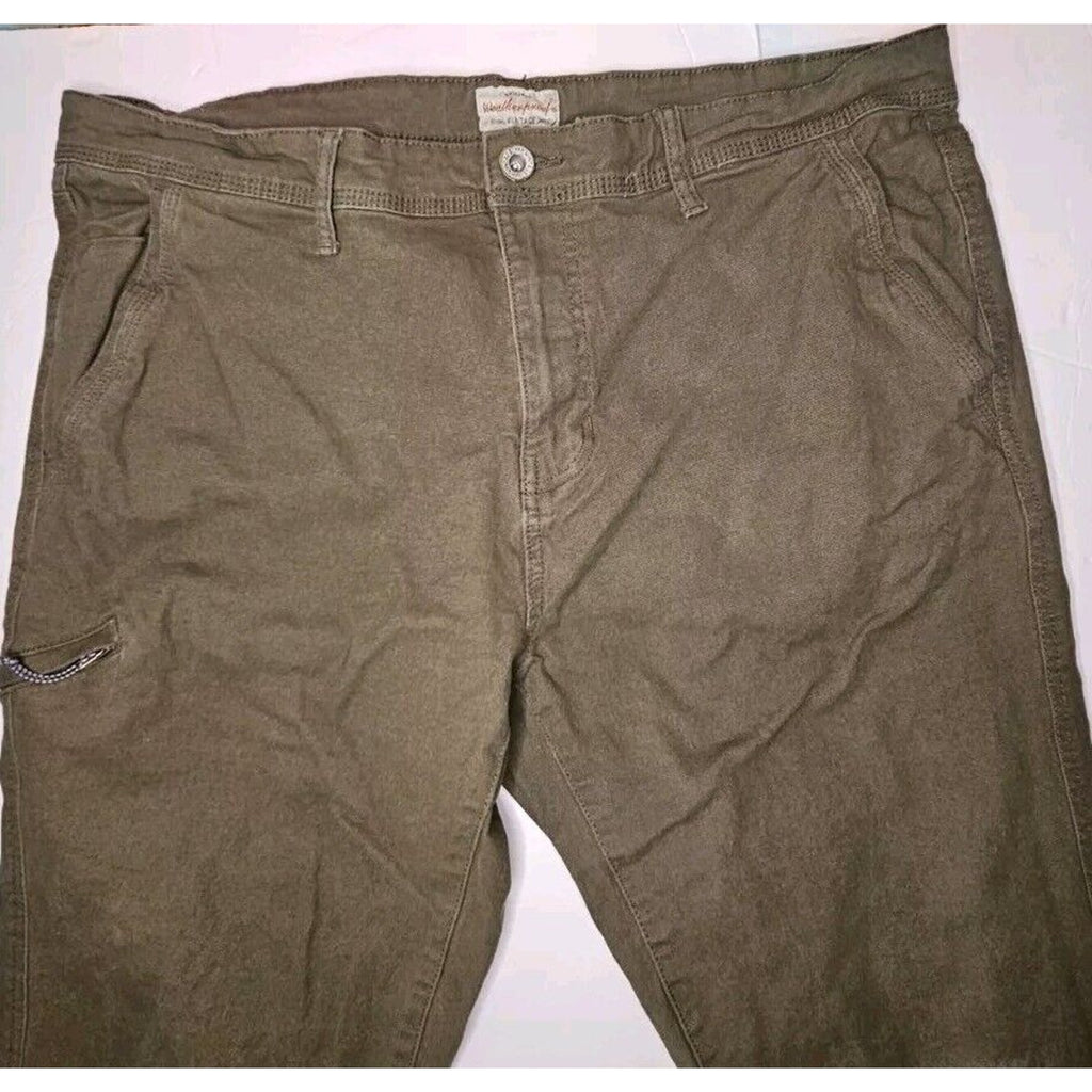 Weatherproof Vintage Flex Utility Pant Canvas Utility Pocket 38x29 Olive Relaxed
