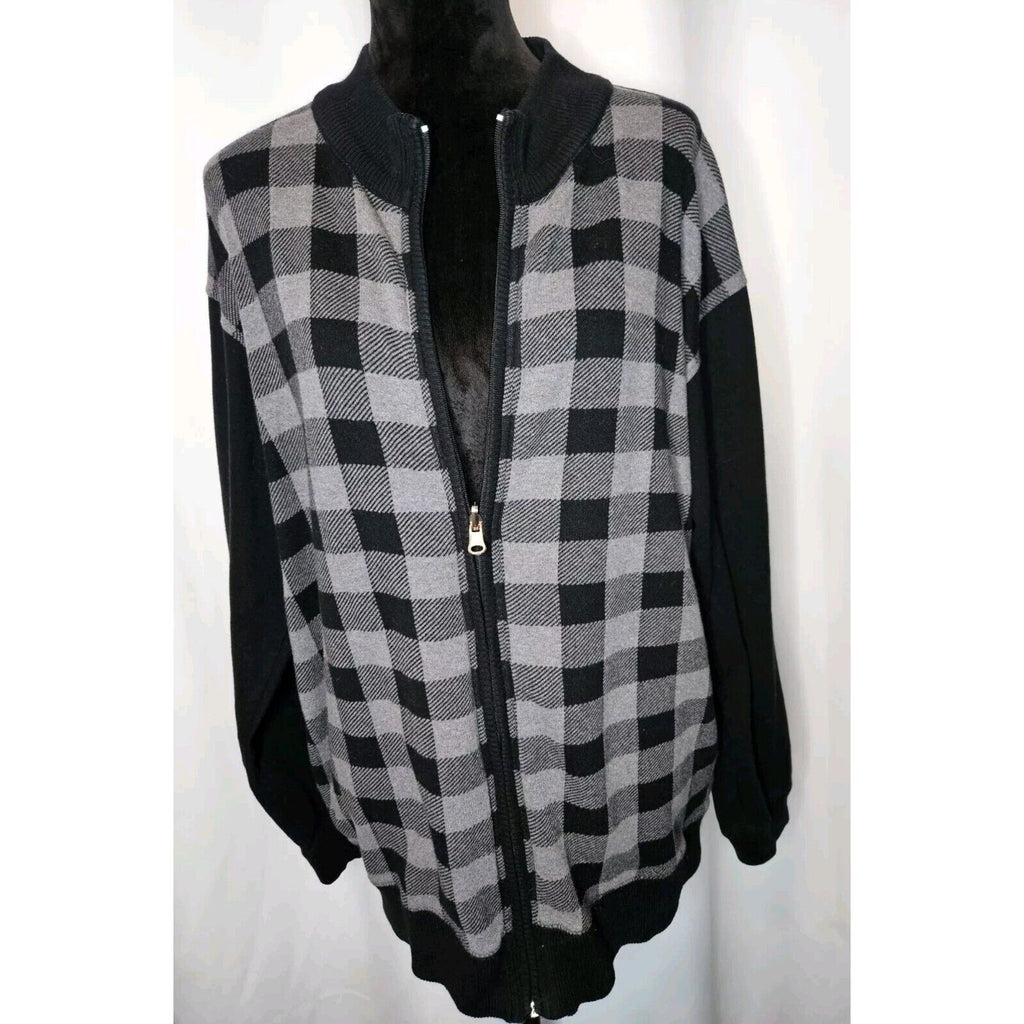 MEN’S CHERESKIN LONG SLEEVE Full ZIP SWEATER SHIRT SIZE XL