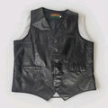 Oakton Limited 44" Tall LT Black Leather Vest Vintage Biker Motorcycle Vest