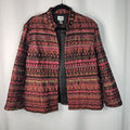 Chico's Beaded and Embellished Open Jacket Size XL 16 Artsy Colorful Boho Glam