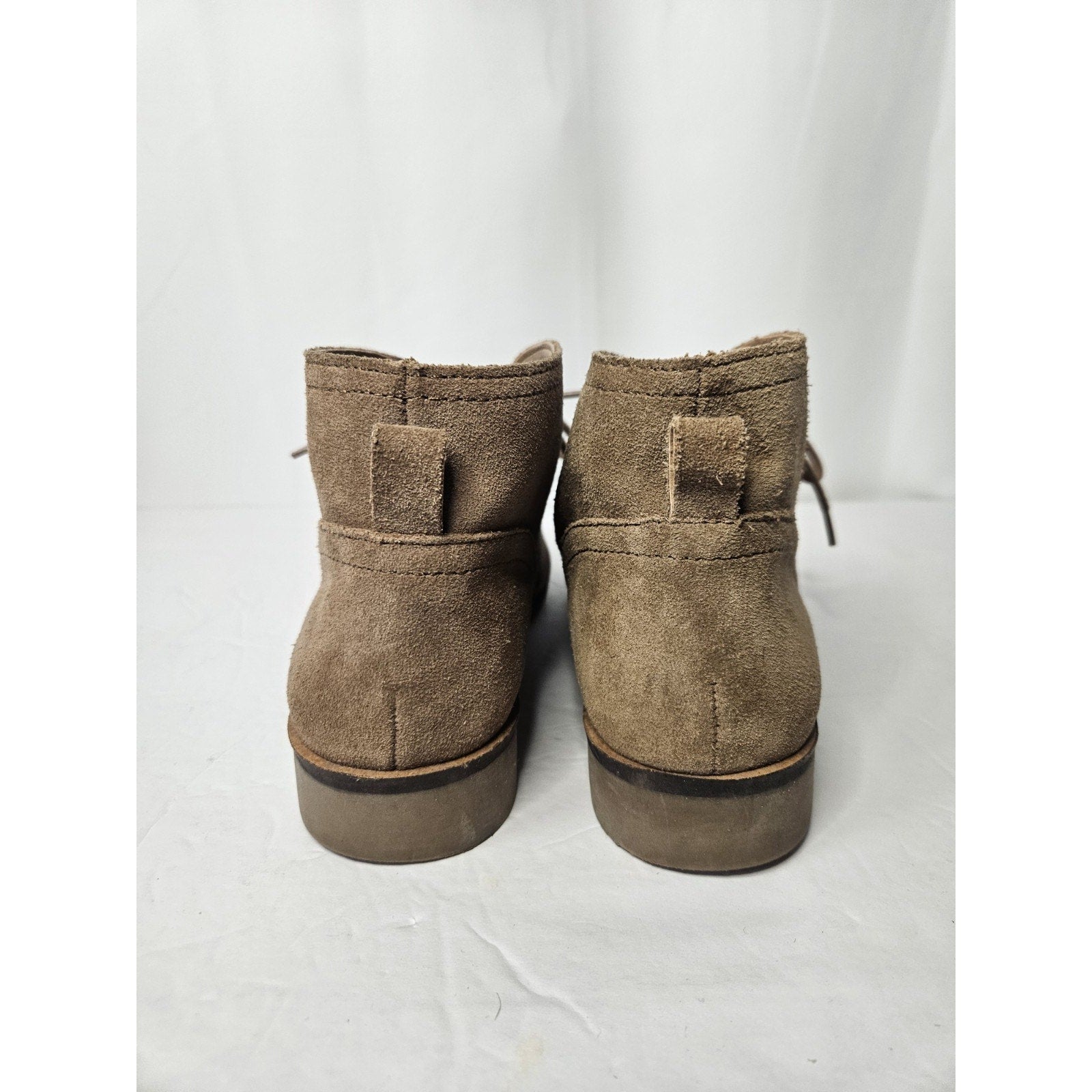 Lucky Brand Boots Womens 8.5 M Garboh Chukka Booties Brown Leather Lace Up Cuban