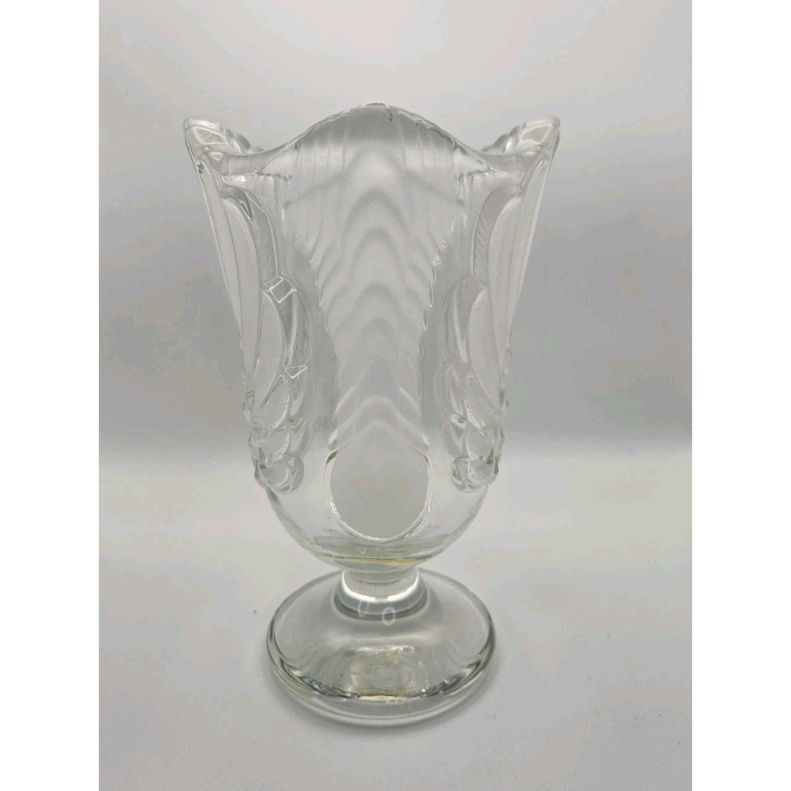 Vtg Mikasa Walther Crystal SWAN Pitcher Clear Frosted Feathers Made in Germany