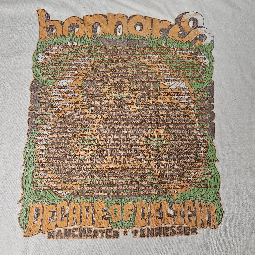 Bonnaroo Decade of Delight Music Festival T Shirt Mens Sz XL *Stained