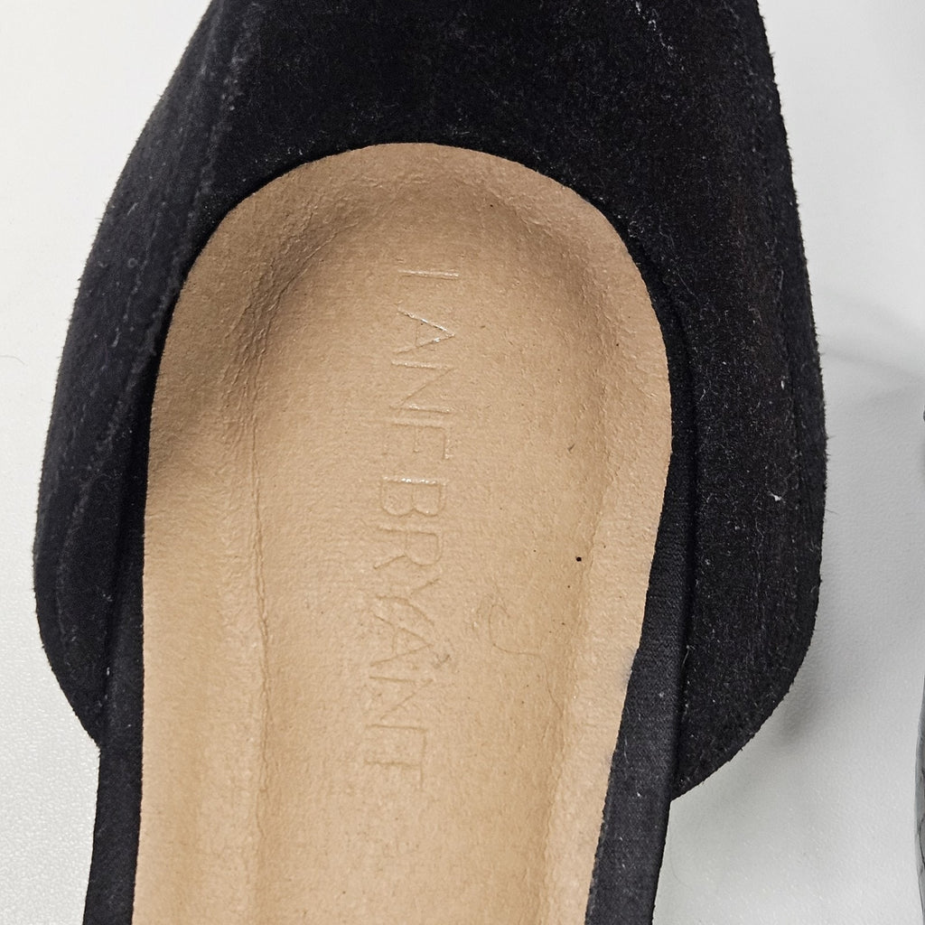 LANE BRYANT Women Sz 9 Wide Flats Shoes Low Wedge Ankle Strap Soft-Soled