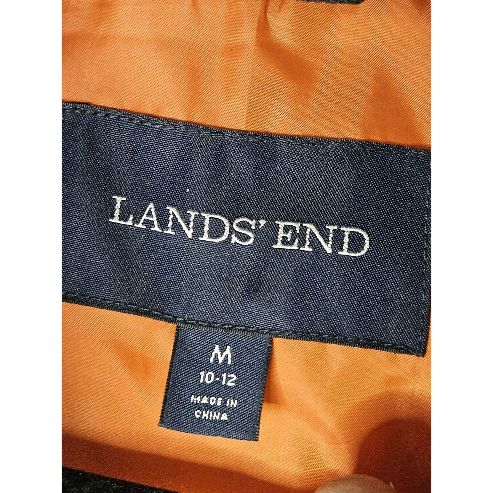 Lands' End Vest Size M Women’s Black Fleece Quilted Puffer Vest Lightweight- Med