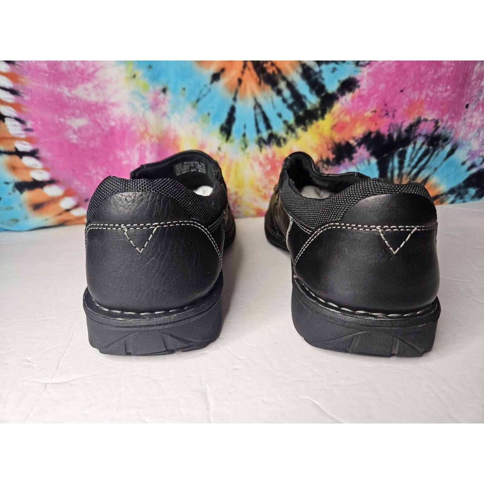 CLARKS Mew Hommes MEN'S BLACK LTE LEATHER SLIP-ON SHOES SZ 13, 63192