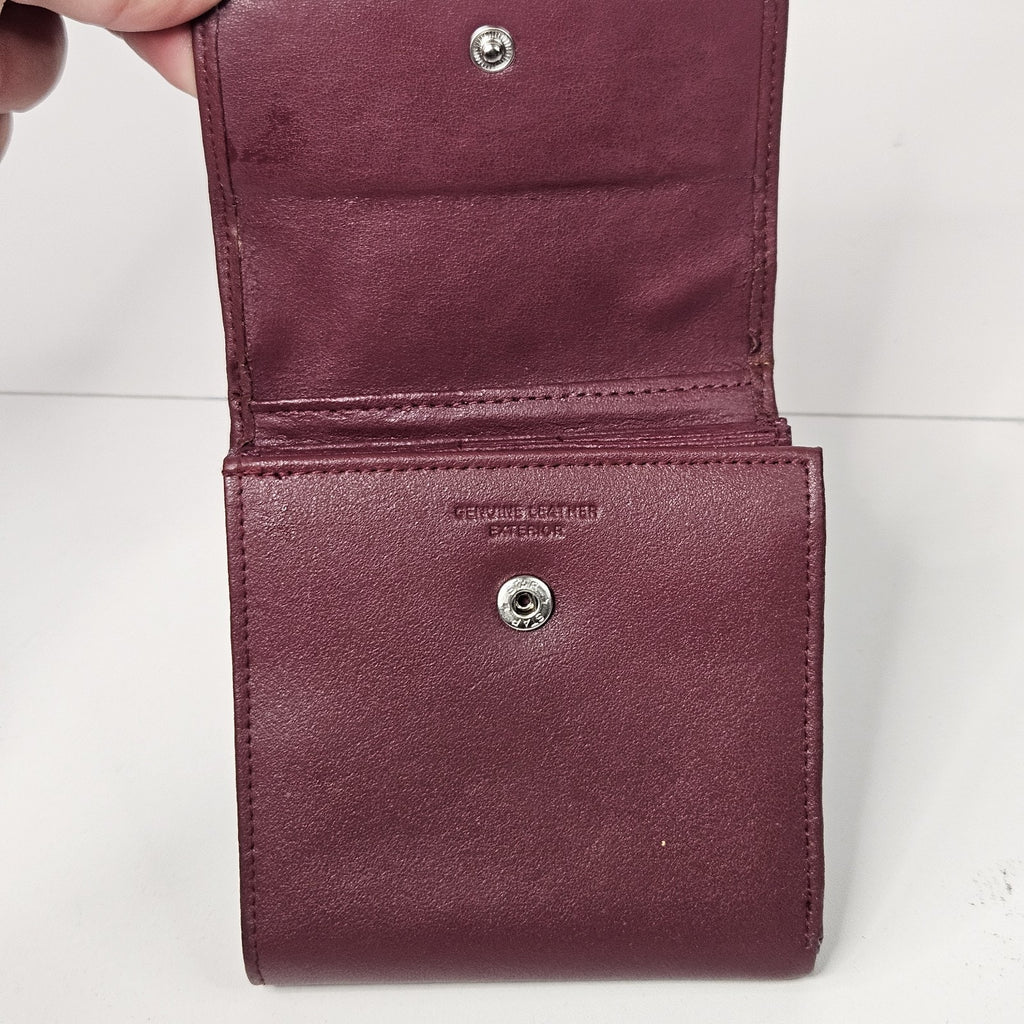 Vtg. BUXTON Red Wallet Accordion Multi Credit Card Coin Purse Snap Wallet