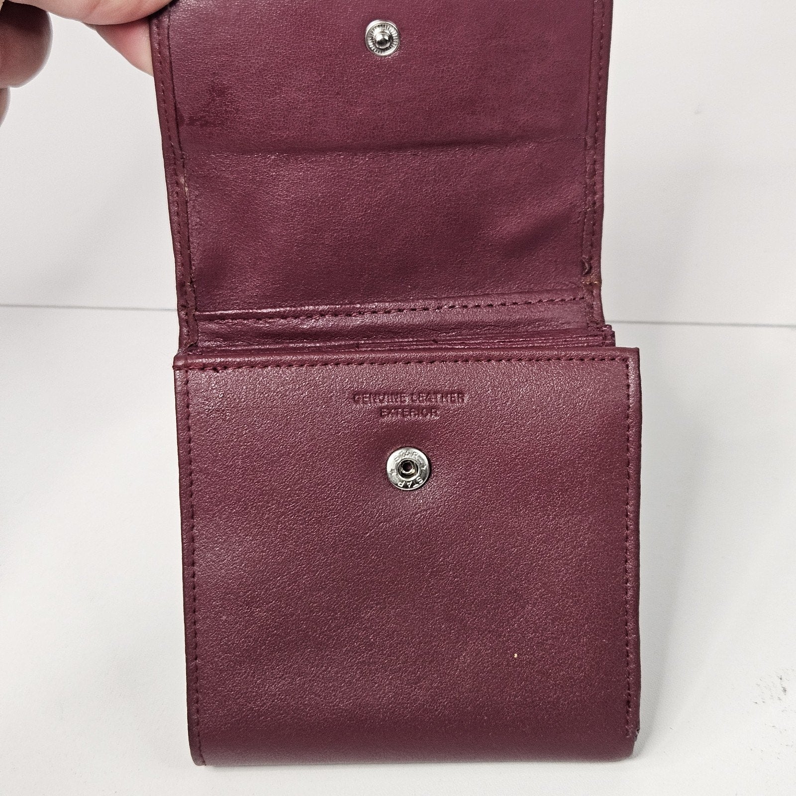 Vtg. BUXTON Red Wallet Accordion Multi Credit Card Coin Purse Snap Wallet