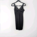 Vintage Warners Womens Small 34 Black Mini Slip Lingerie Spaghetti Strap Dress
