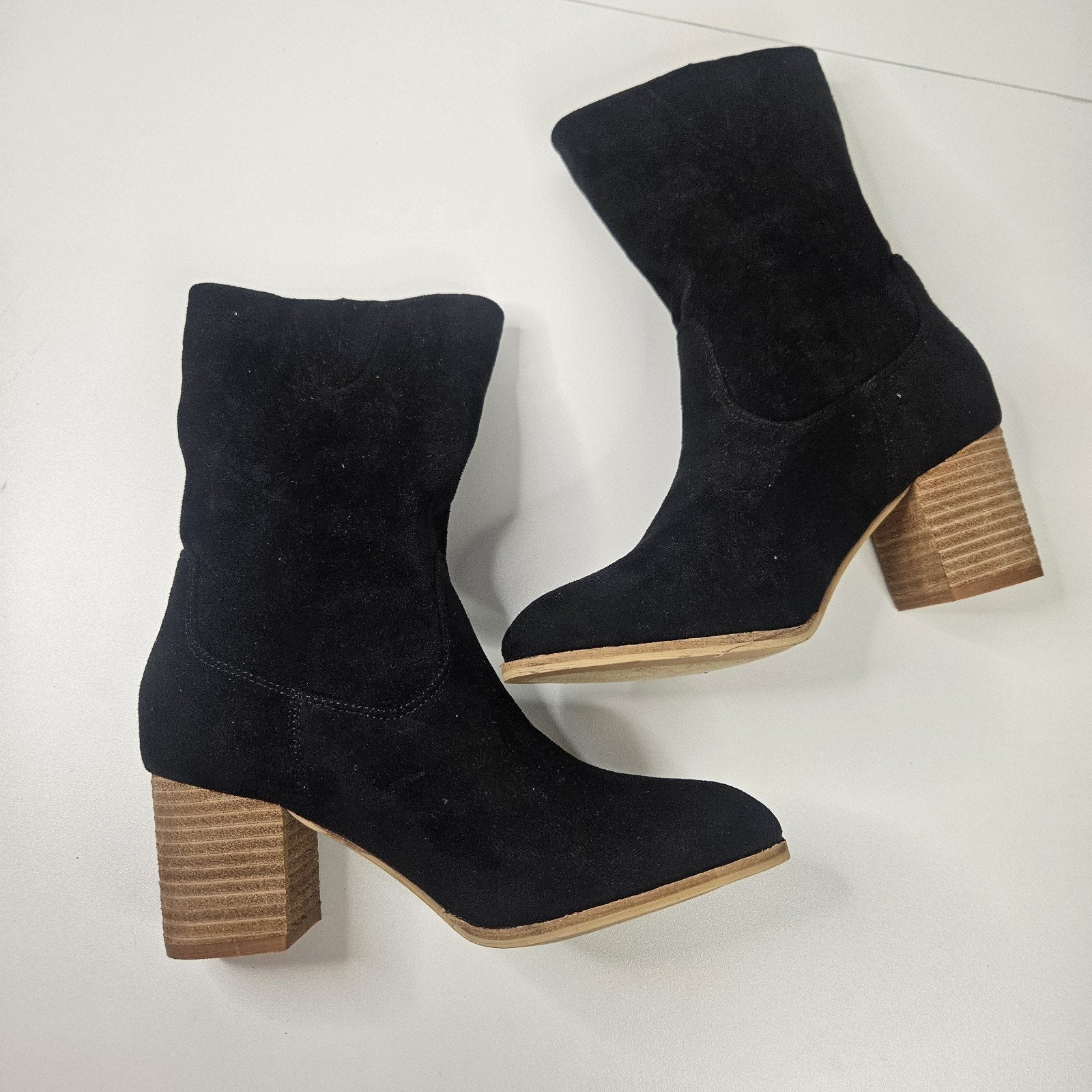 Hey Girl by Corkys Wicked Womens Sz 7 Black Slip On Heel Boots New Wo Box