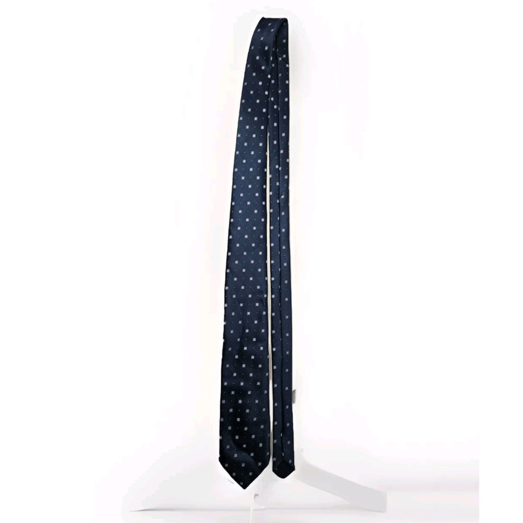 VINTAGE Sears The Men's Store Neck Tie Blue Polka Dots Polyester Men's