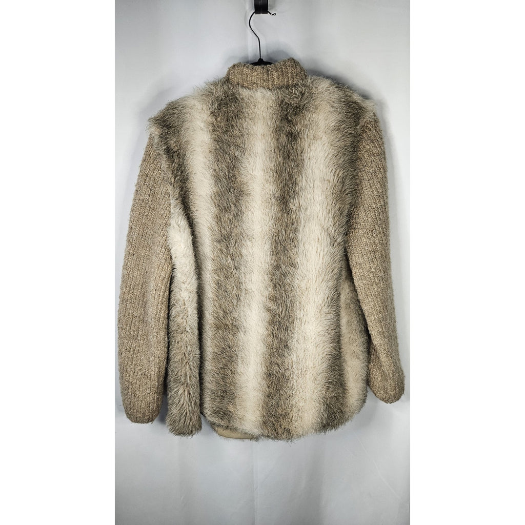Vintage D'ESPRIT Dubrowsky & Perlbinder Faux Fur Wool Coat/Jacket Womens Size 14