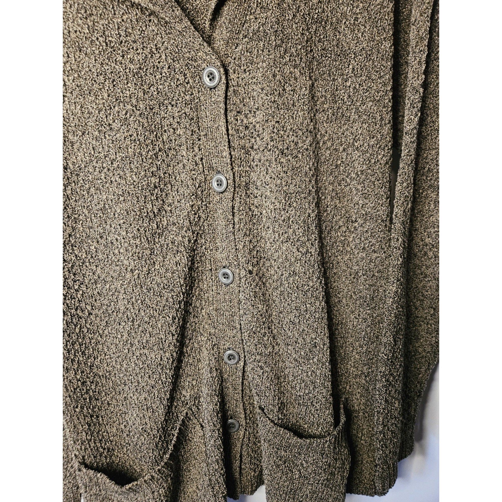 Nomadic Traders Brown Cardigan Sweater Women's Medium Button Down 100% Wool