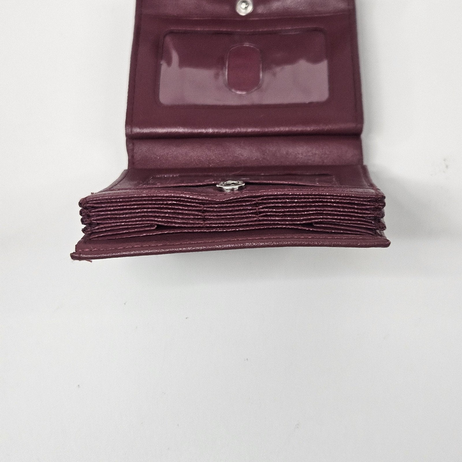 Vtg. BUXTON Red Wallet Accordion Multi Credit Card Coin Purse Snap Wallet