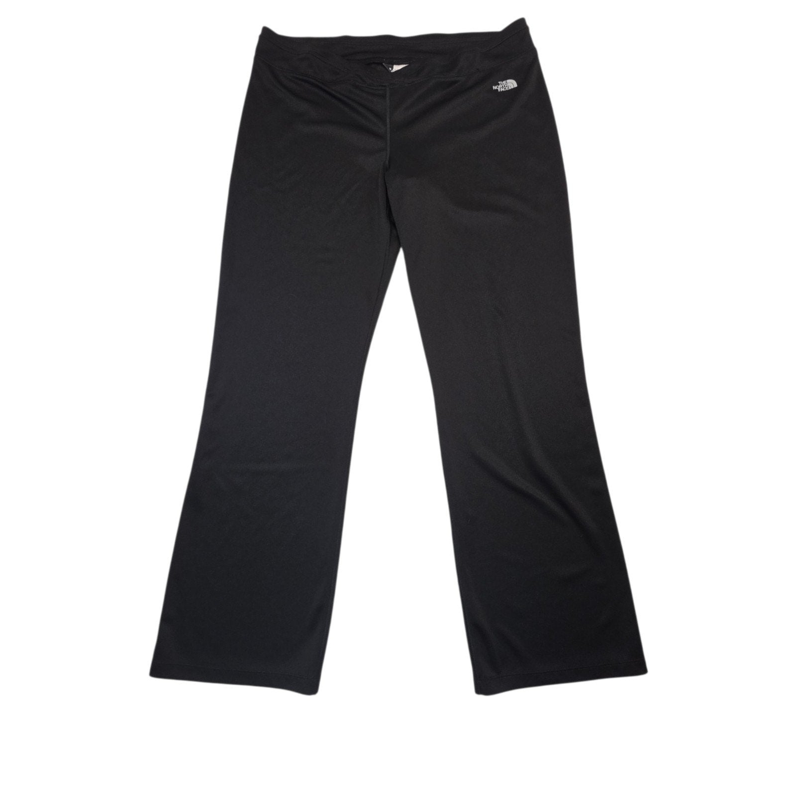 The North Face Women Flared Athleisure Pants Black Women's 2X Logo Criss Cross W