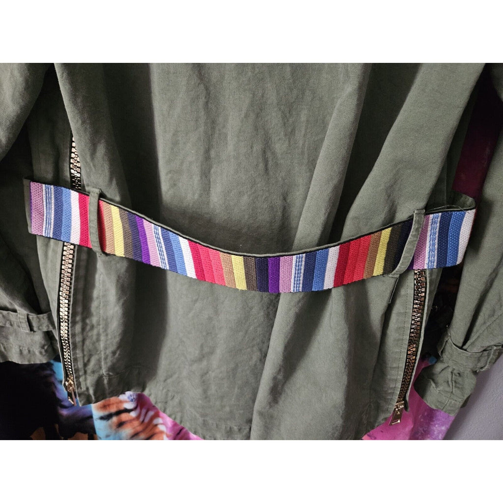 Rare Italian Designer Bazar Deluxe Olive Green Womens Jacket Med Tagila 44