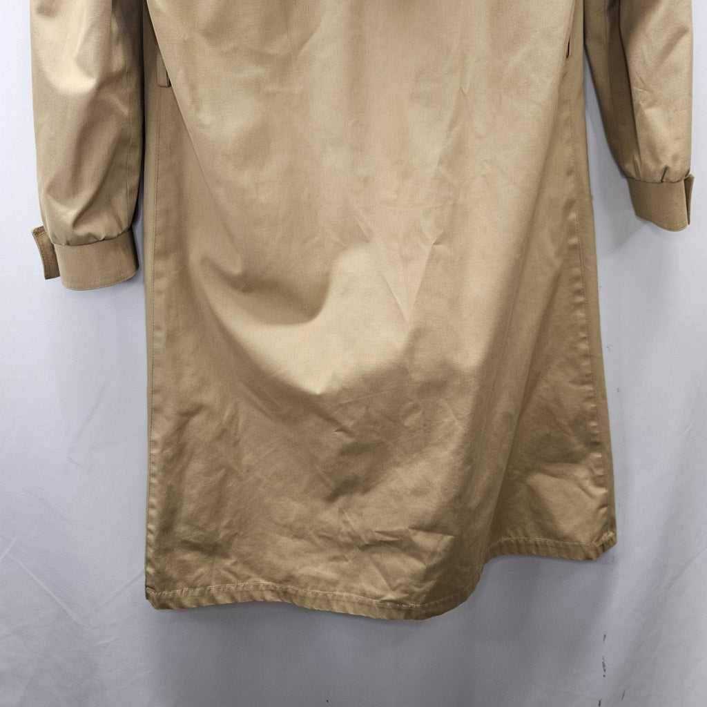 LONDON FOG 70s 80s Vintage Women's Khaki Long Trench Coat 8P Biggs Preppy Retro