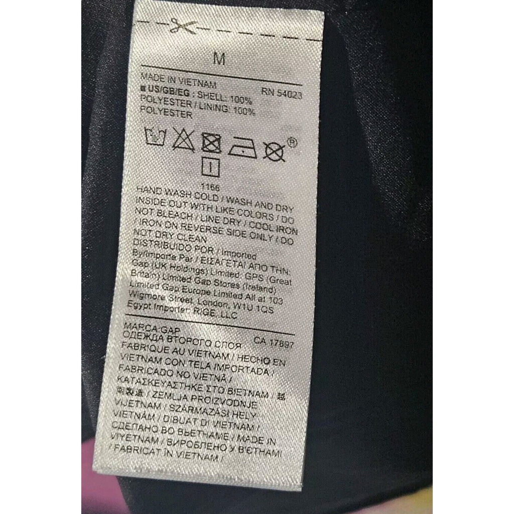 GAP Metallic Dot Skater Dress Size Medium Black/Silver