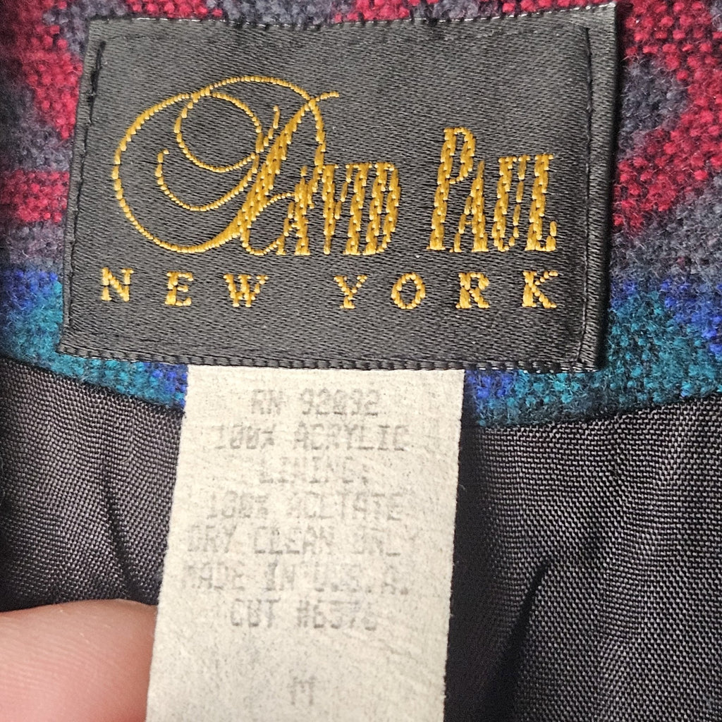 VTG David Paul New York Navajo Aztec Southwest Blazer Jacket USA Made Medium