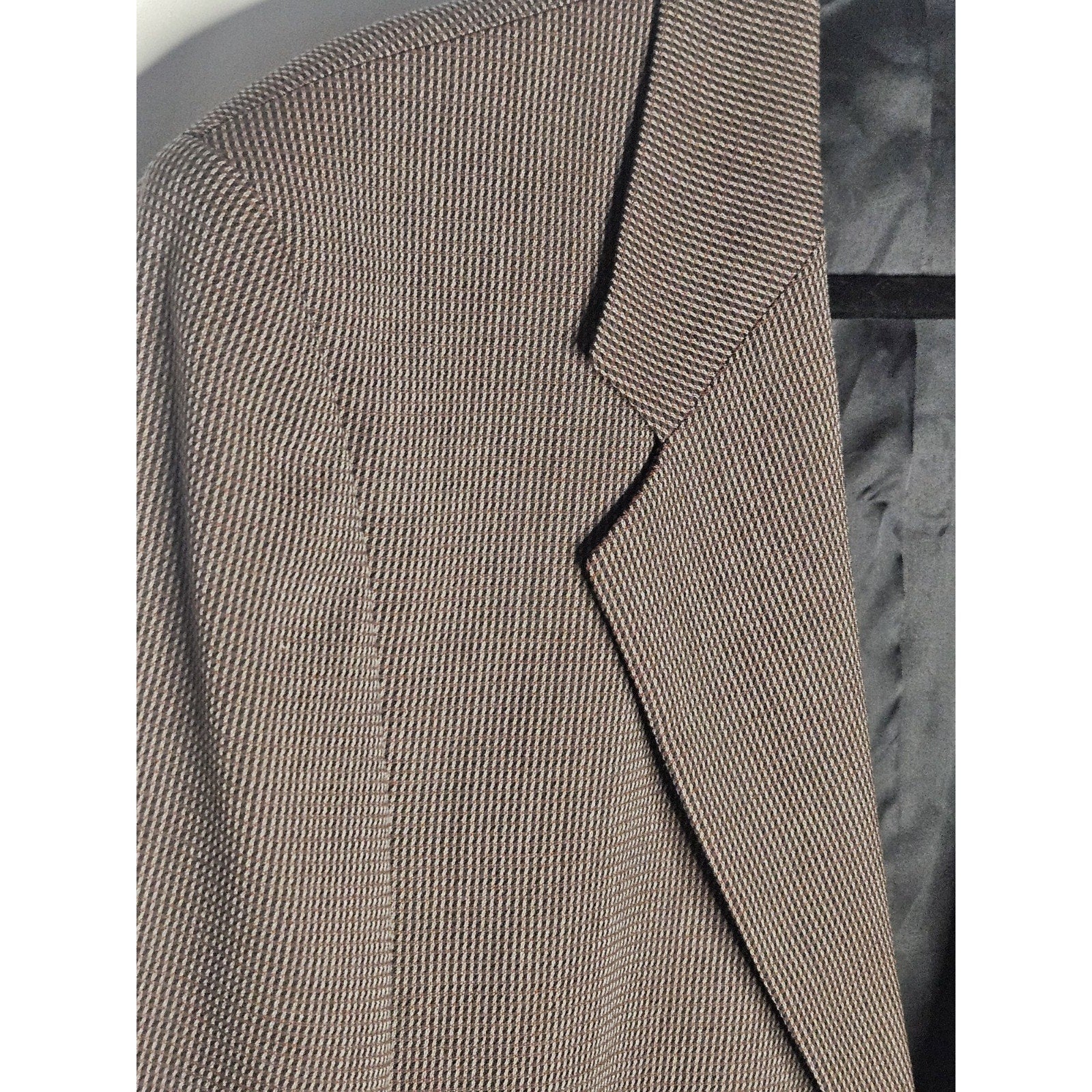 Dei Giovani Men's Suit Jacket Blazer Sport Coat Houndstooth Large
