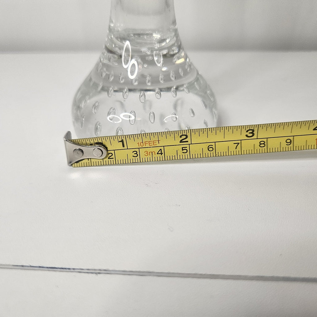Vintage Aseda Glasbruk Clear Glass Bud Vase Jack Pulpit Bullicante Glass Vase